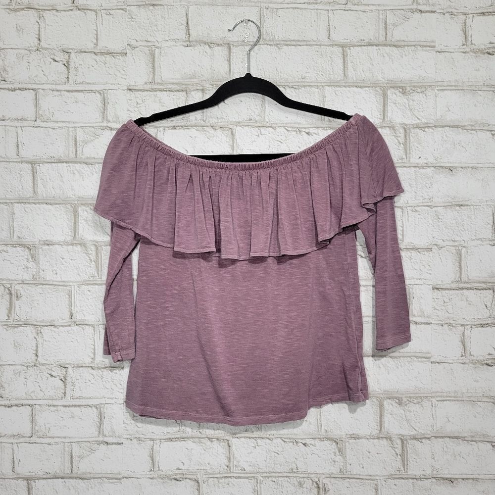 AEO off shoulder ruffle top blouse